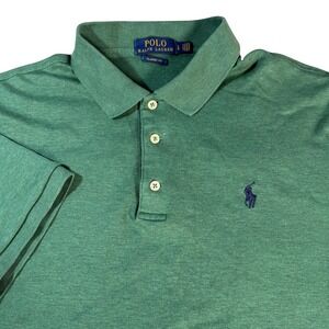 Polo Ralph Lauren Men Green Classic Fit Short Sleeve‎ Polo Shirt L